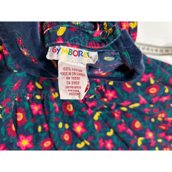 VINTAGE GYMBOREE RAINBOW TAG Girls Medium 2-3 Years Old CORDUROY FLORAL DRESS - Picture 7 of 12